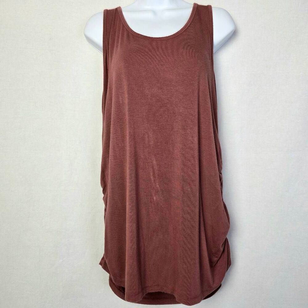 Maurices Sleeveless Scoop Neck Tunic Tank Brown XL